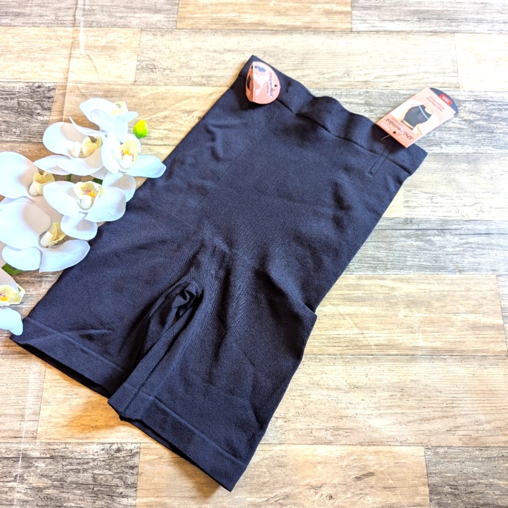 Shapermint black high waisted shaping shorts size XS/S NWT